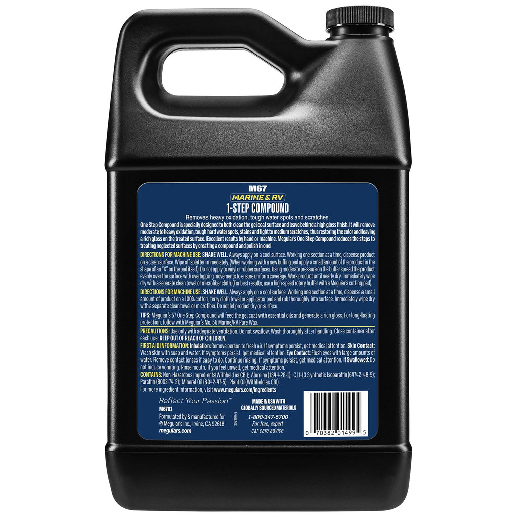 Meguiar's Marine/RV One Step Compound #67, M6701 - 1 gal.