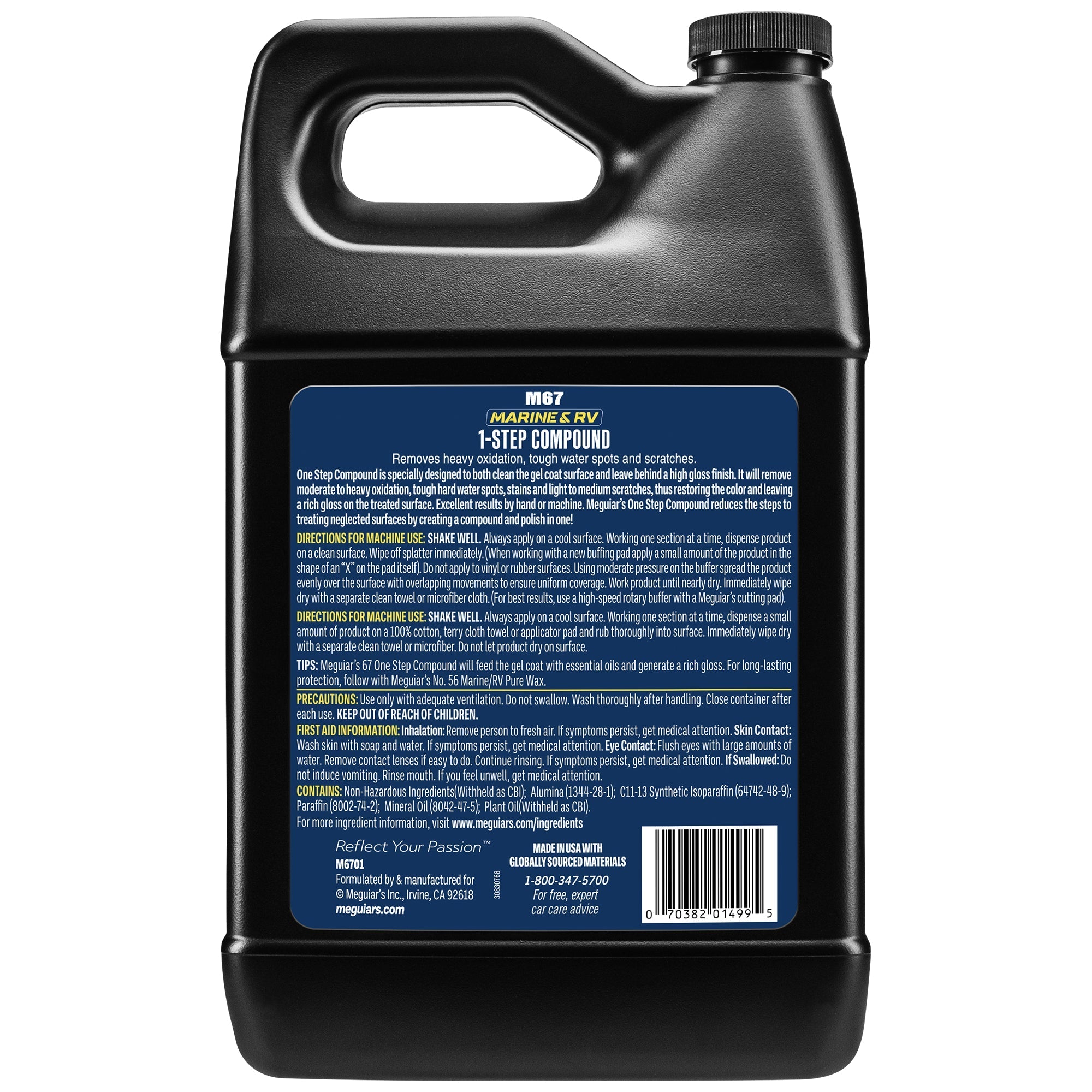 Meguiar's Marine/RV One Step Compound #67, M6701 - 1 gal.