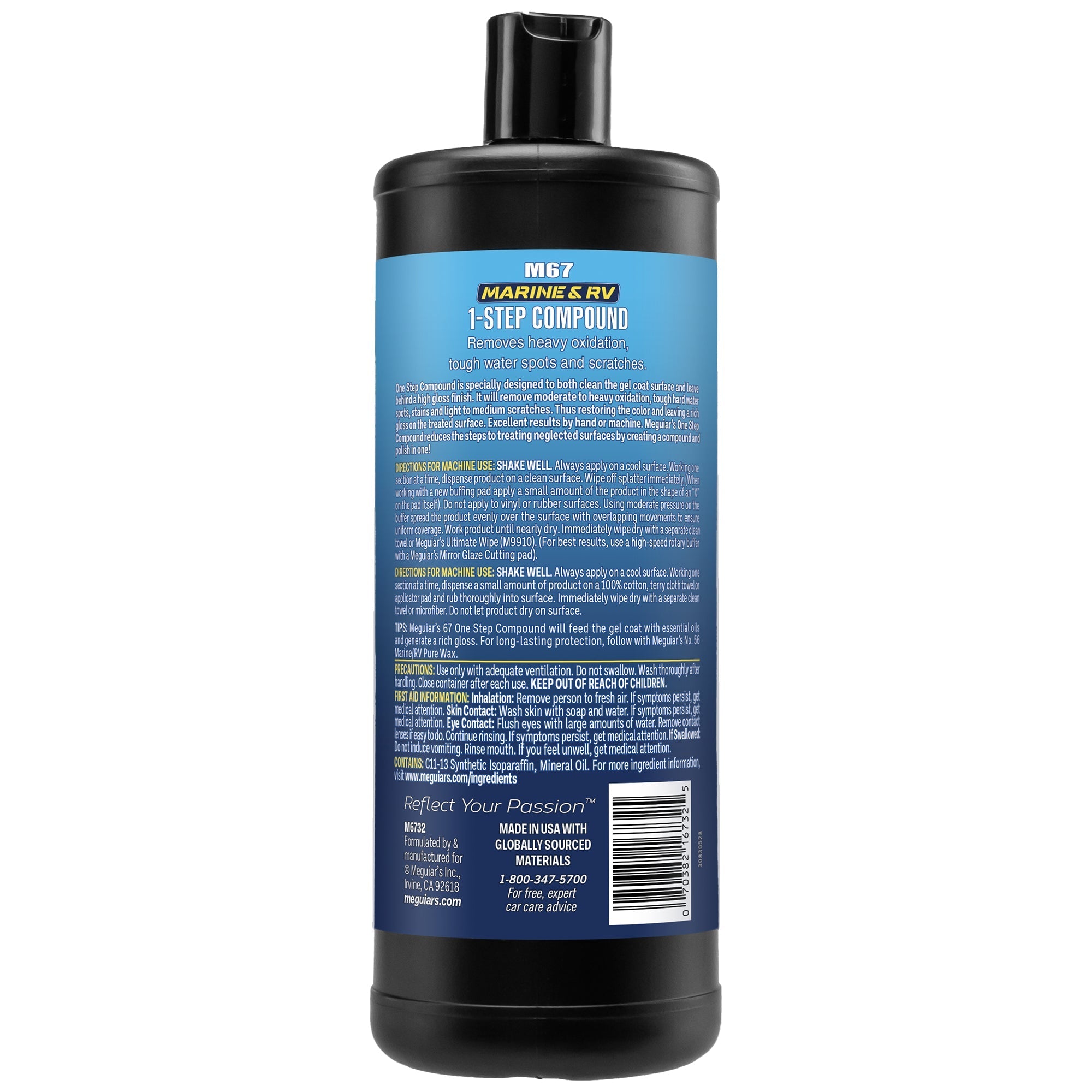Meguiar's Marine/RV One Step Compound #67, M6732 - 32 oz.