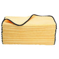Super Towel Elite Microfiber Towel, 380 GSM, 16" x 24" - Gold w/ Black Edge (12 Pack)