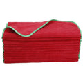 Super Towel Elite Microfiber Towel, 380 GSM, 16" x 24" - Red w/ Green Edge (12 Pack)