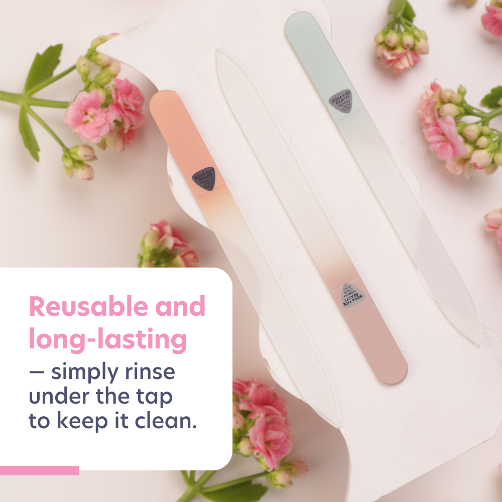 3-Pack Czech Glass Nail Files in Sleeves