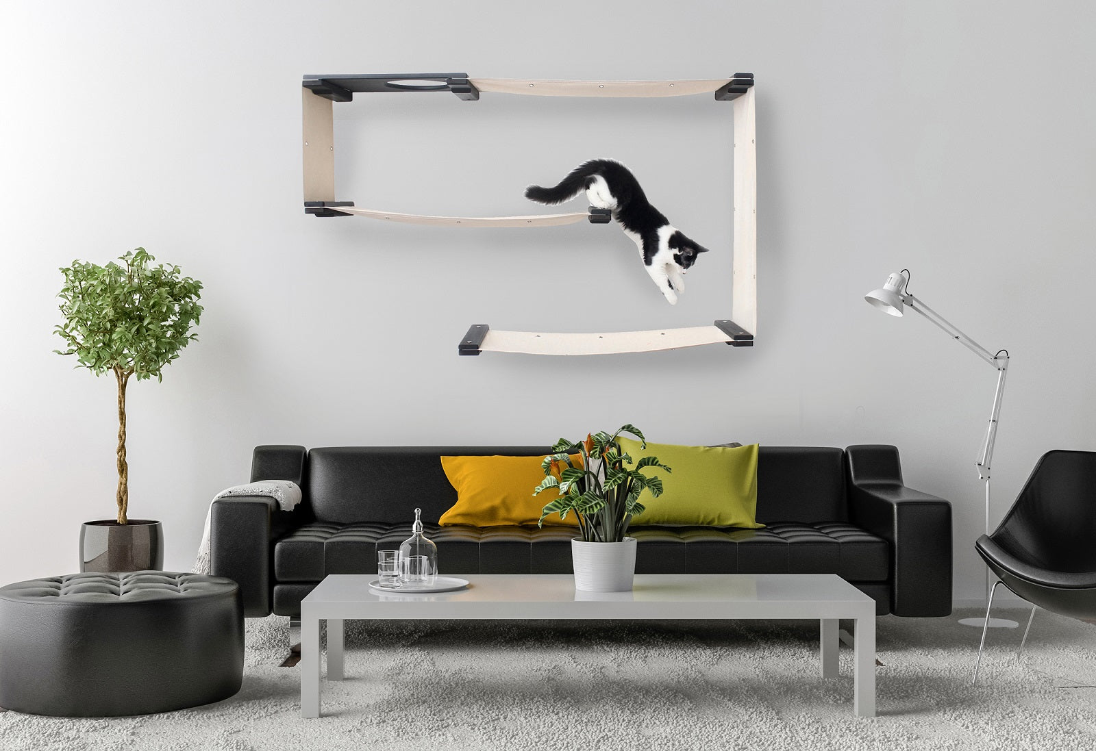 Catastrophic Creations Cat Maze Wall - 3 Tier Cat Tree