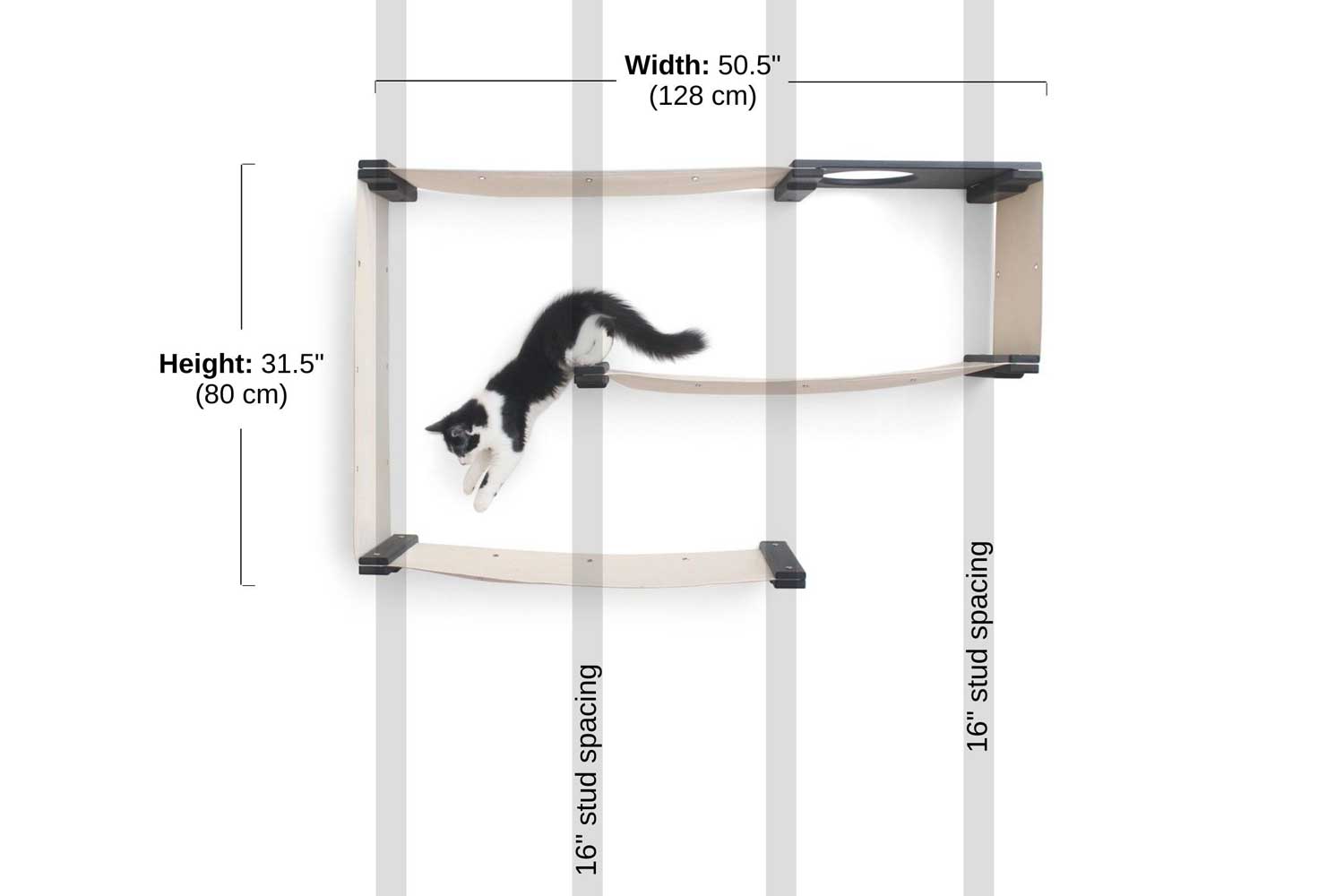 Catastrophic Creations Cat Maze Wall - 3 Tier Cat Tree