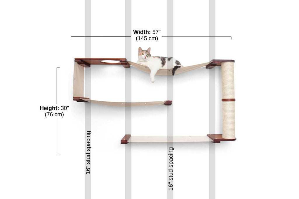 Catastrophic Creations Cat Maze Wall - 3 Tier Cat Tree