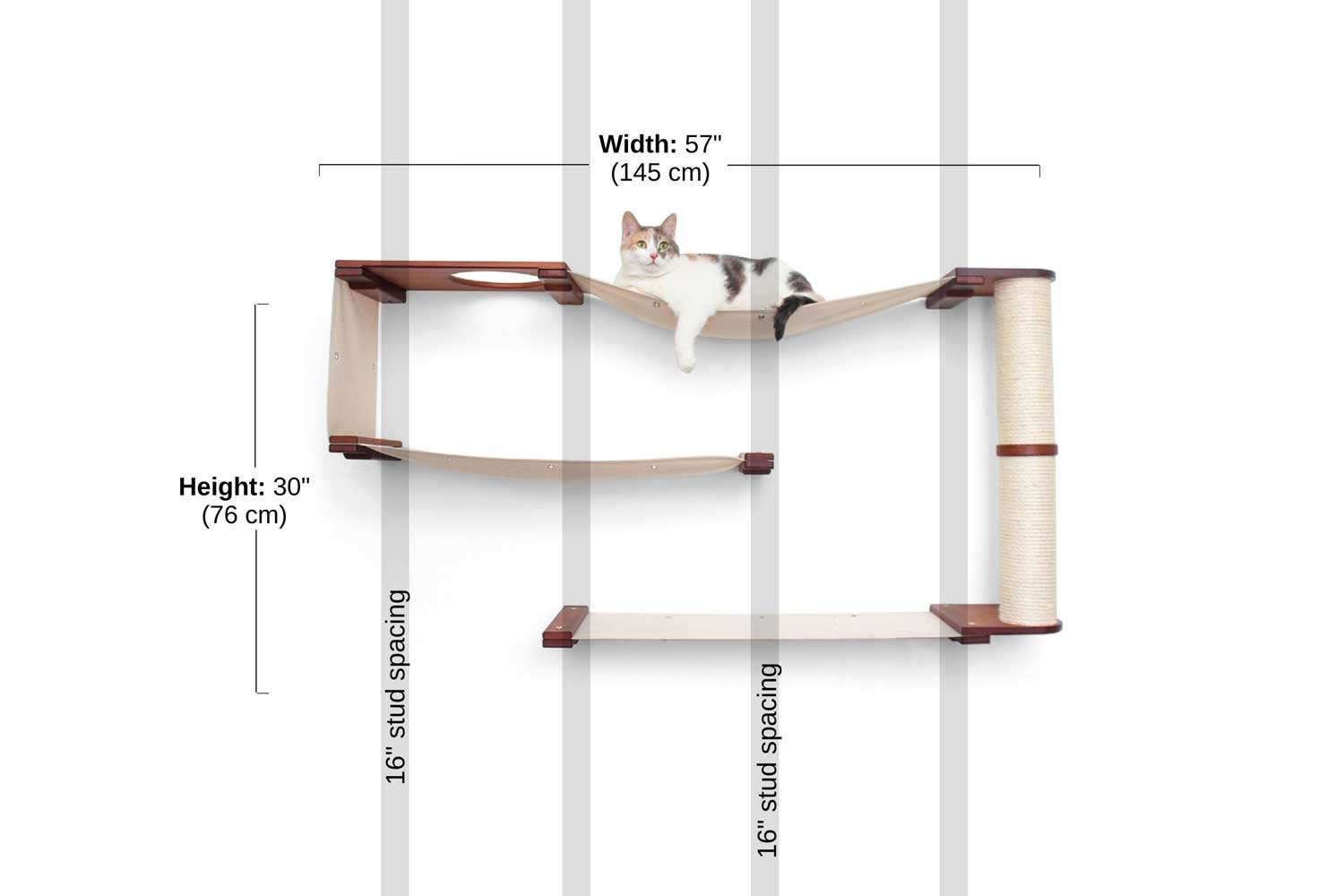 Catastrophic Creations Cat Maze Wall - 3 Tier Cat Tree