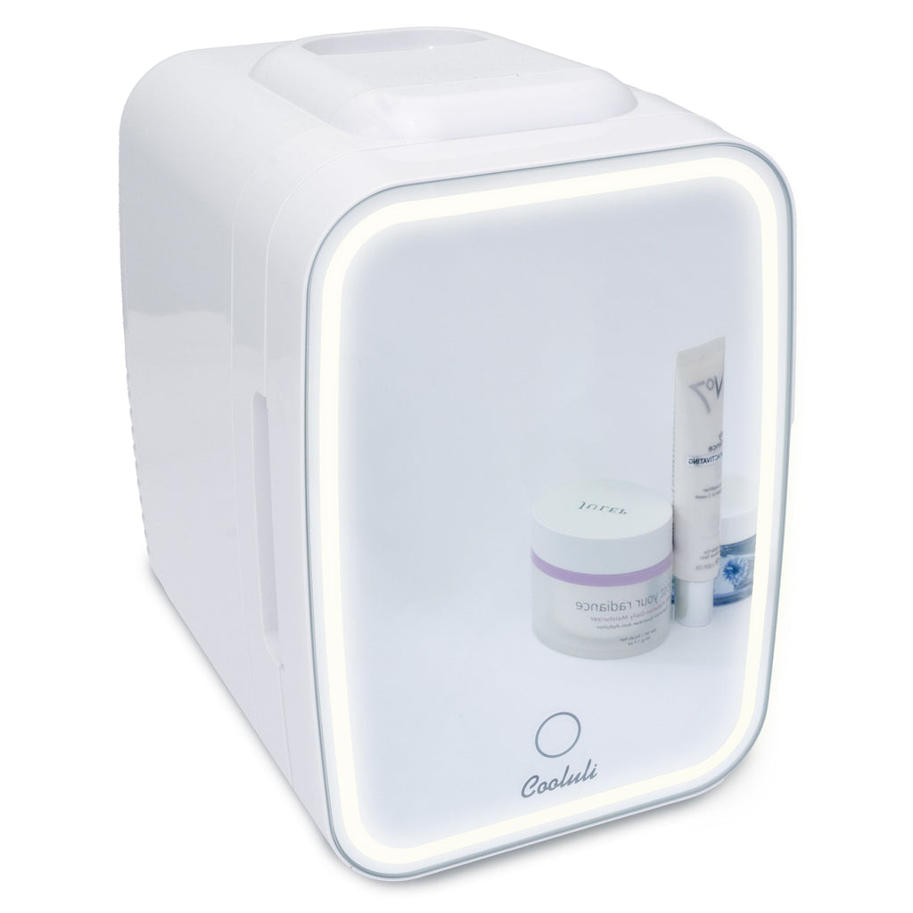 New* Glow 4L Mini Skincare Fridge with Mirror & LED Light