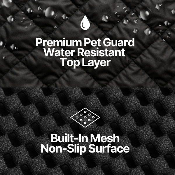 Formosa Covers Car Seat Bench Cover For Dogs and Pets Black Micro Velvet