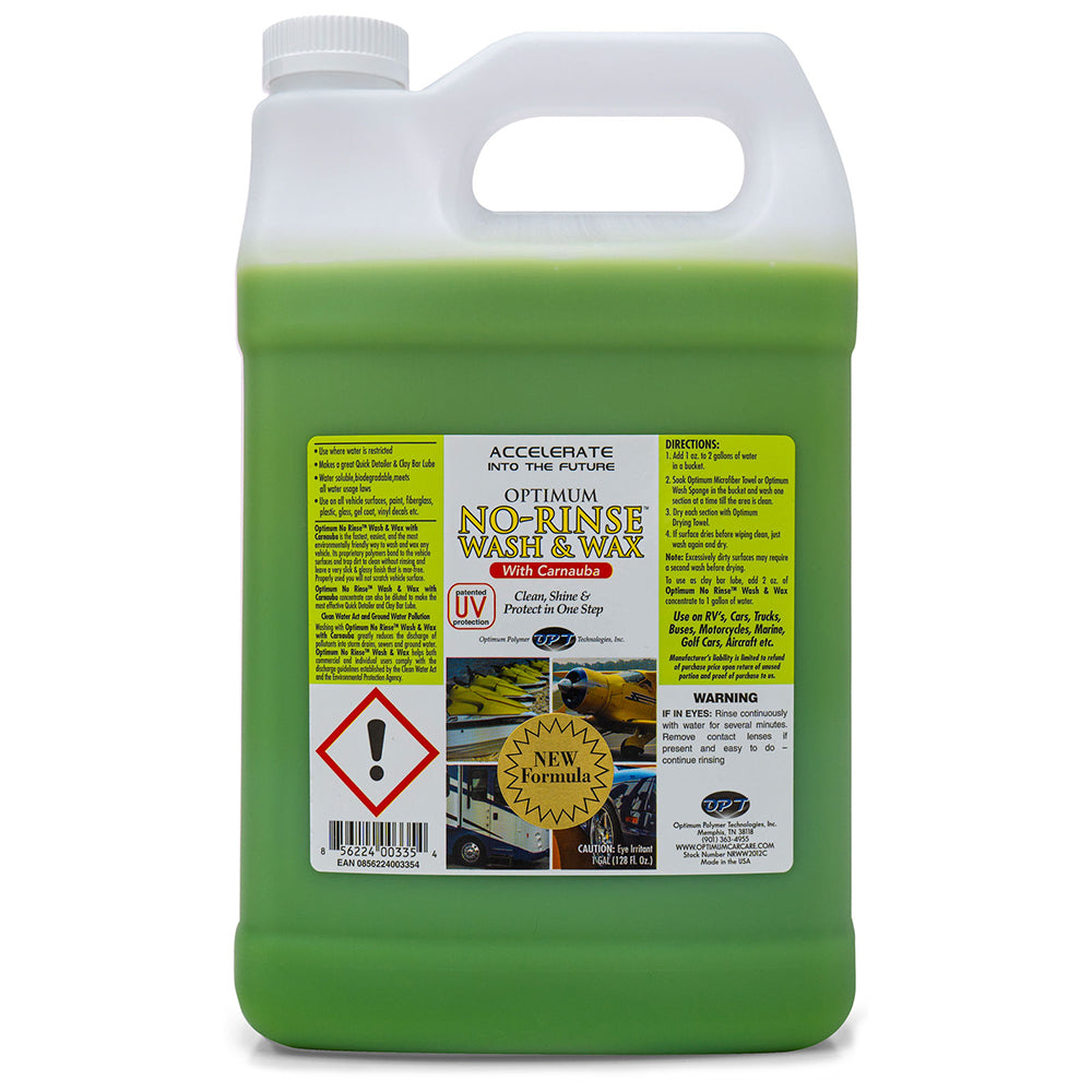 Optimum No Rinse Wash & Wax (Green) - 1 gal.