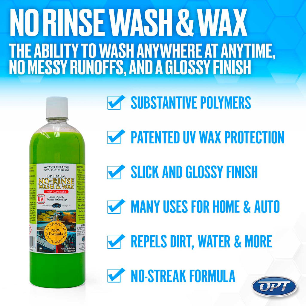 Optimum No Rinse Wash & Wax (Green) - 1 gal.