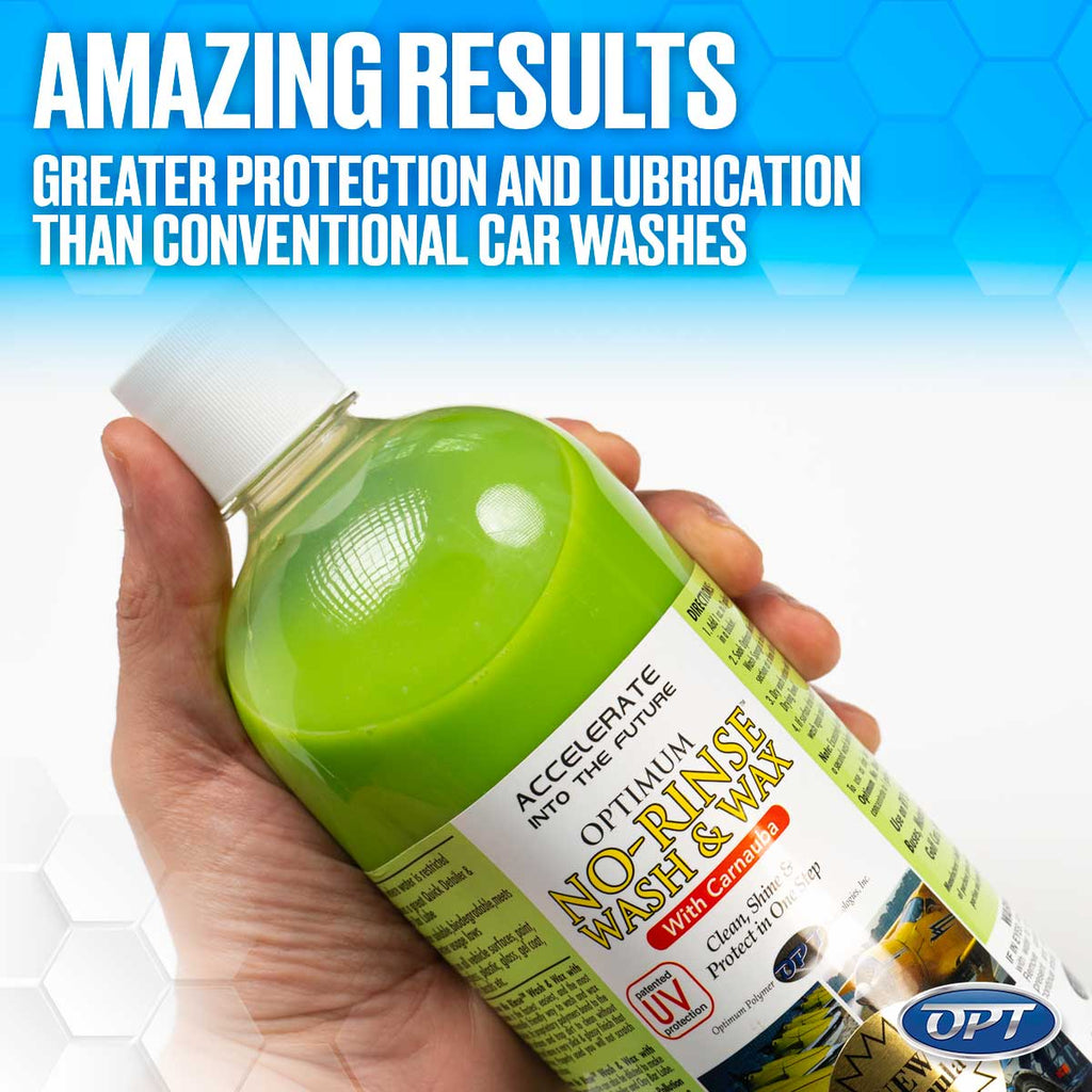 Optimum No Rinse Wash & Wax (Green) - 32 oz.