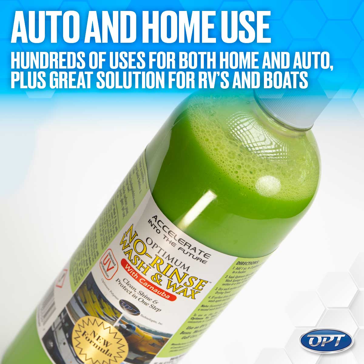Optimum No Rinse Wash & Wax (Green) - 1 gal.
