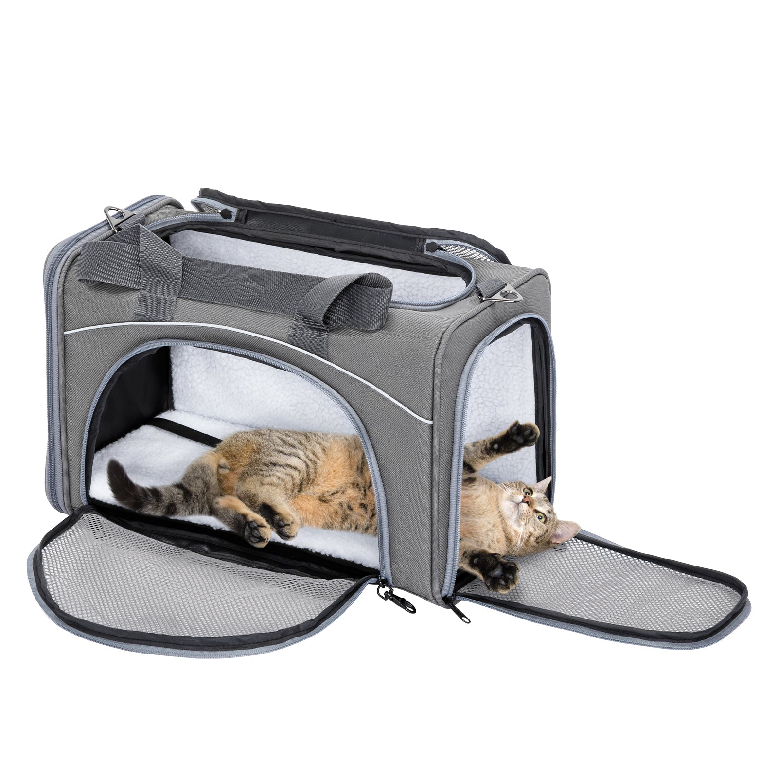 PETSFIT Two-Way Placement Dog Carrier Airline Approved Small Animals Carriers for Kittens