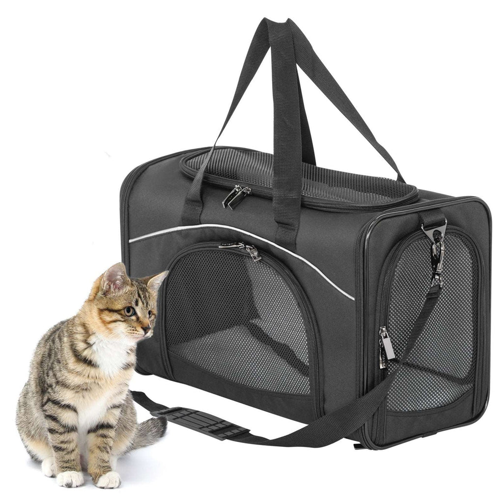 PETSFIT Two-Way Placement Dog Carrier Airline Approved Small Animals Carriers for Kittens