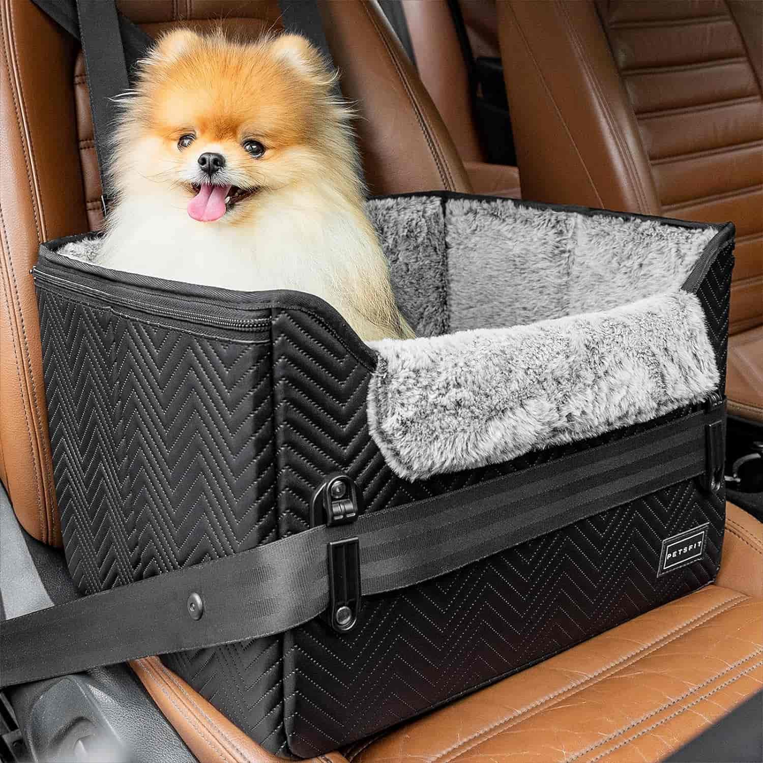 PETSFIT Dog Booster Car Seat Waterproof PU Leather