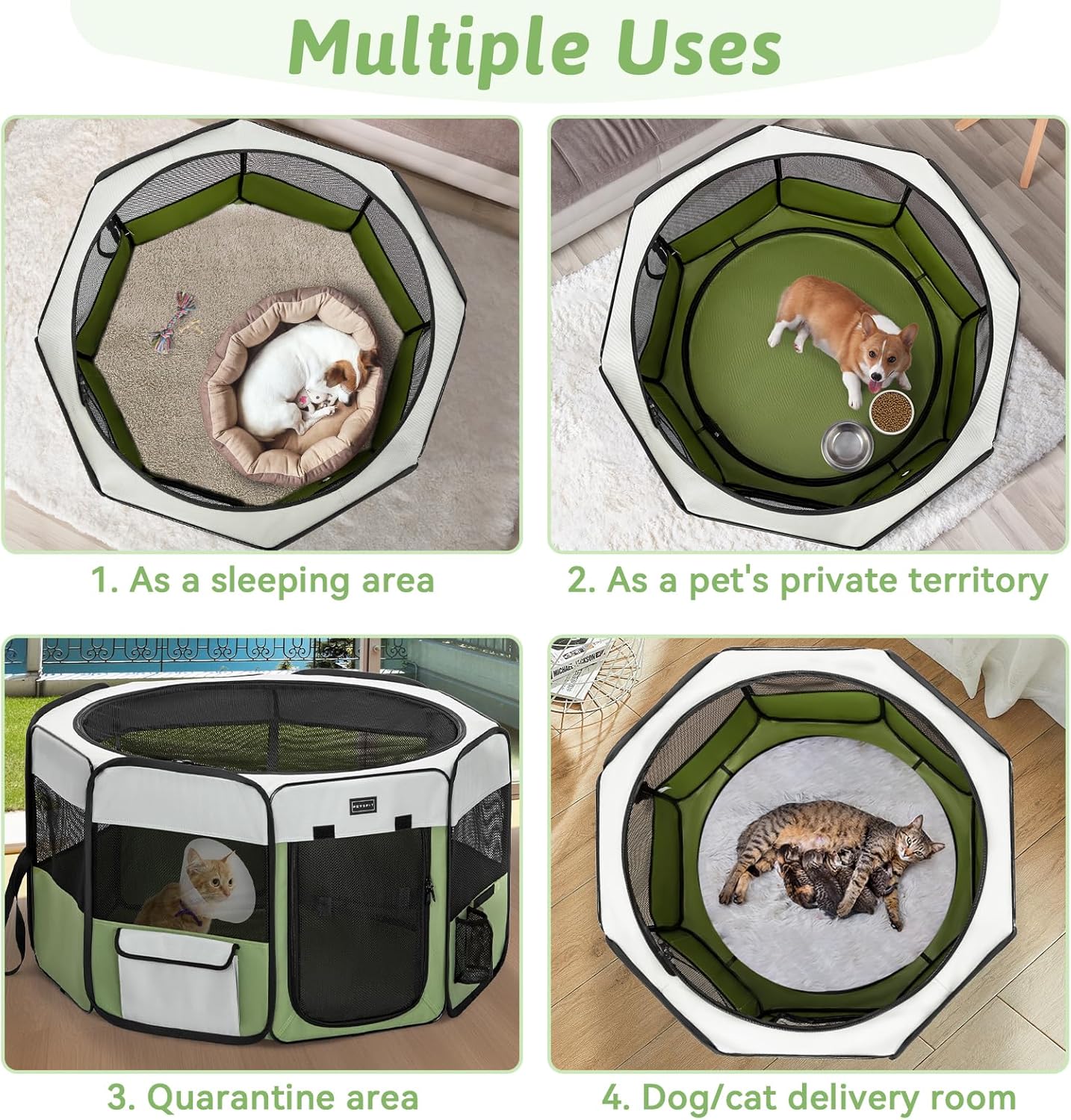 PETSFIT Pop Up Foldable Large Dog Playpen