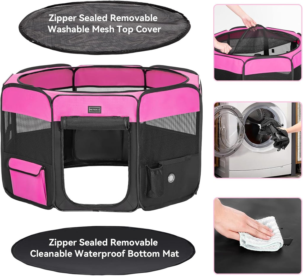 PETSFIT Indoor Outdoor Travel  Pet Playpen