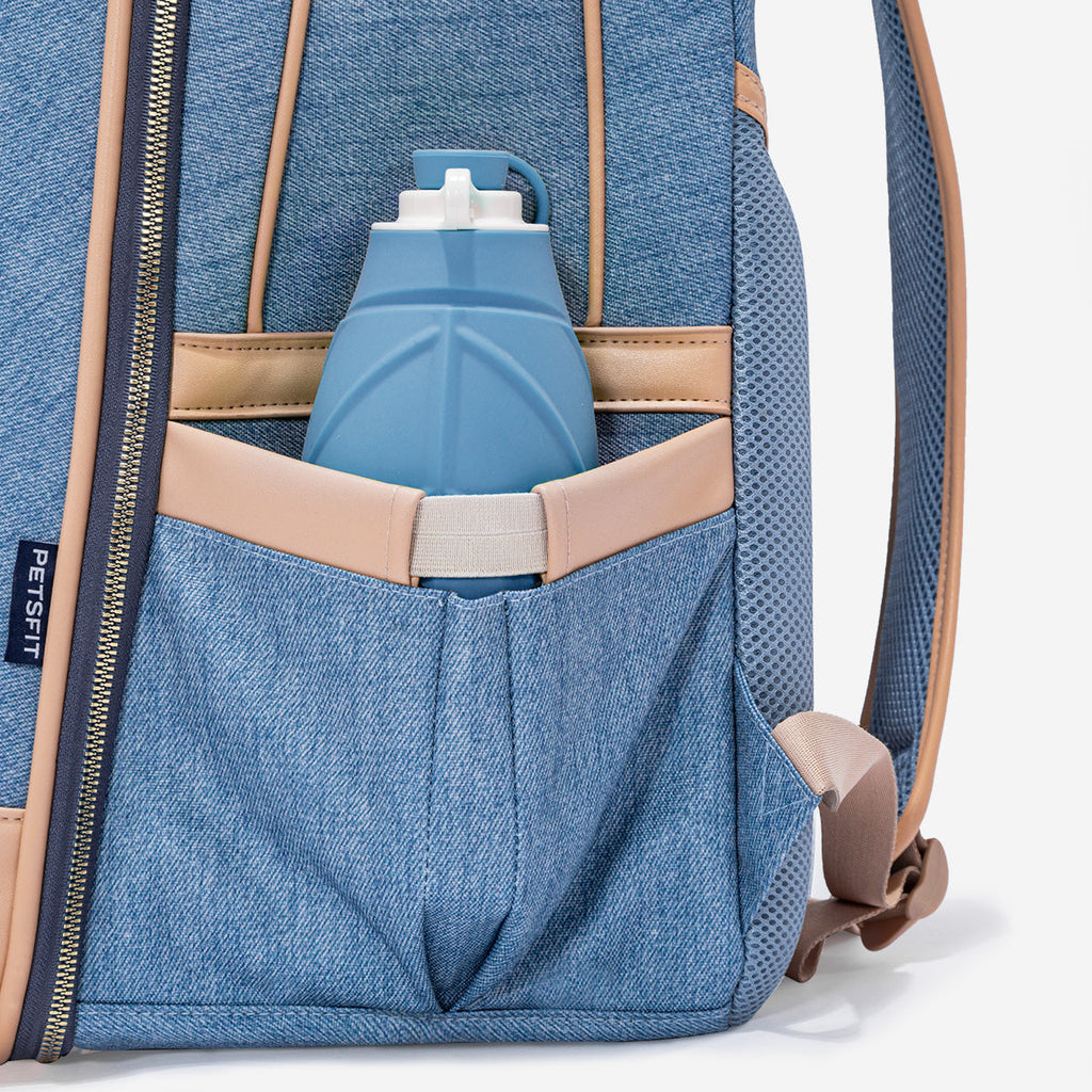 PETSFIT Vira Blazer Trendy Denim Pet Carrier Backpack