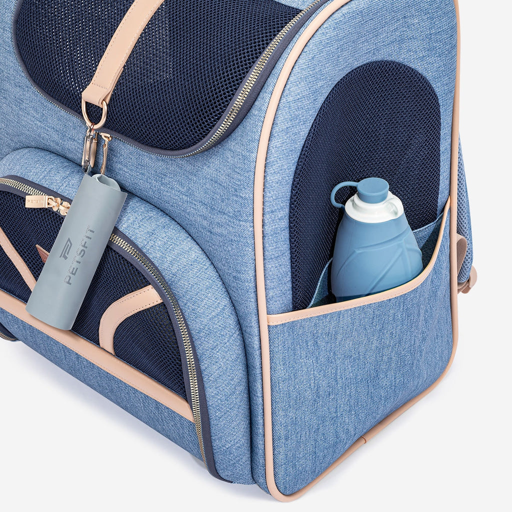 PETSFIT Vira Blazer Denim Backpack for Pets