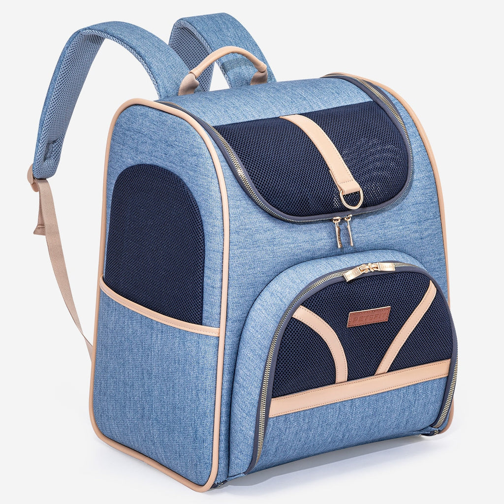 PETSFIT Vira Blazer Denim Backpack for Pets