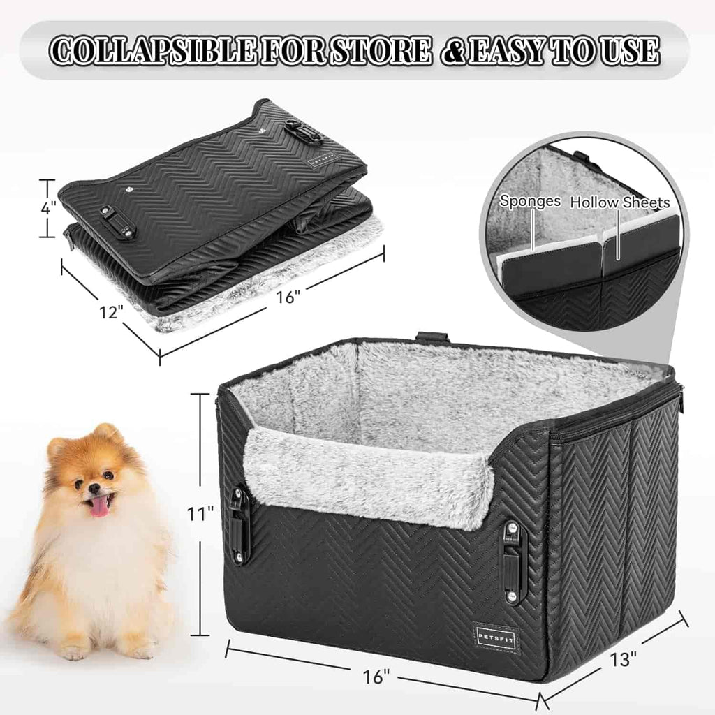 PETSFIT Dog Booster Car Seat Waterproof PU Leather