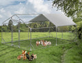 PETSFIT Metal Chicken Coop with Anti-Rust Durable Steel & 420D Anti-Ultraviolet Waterproof Cover