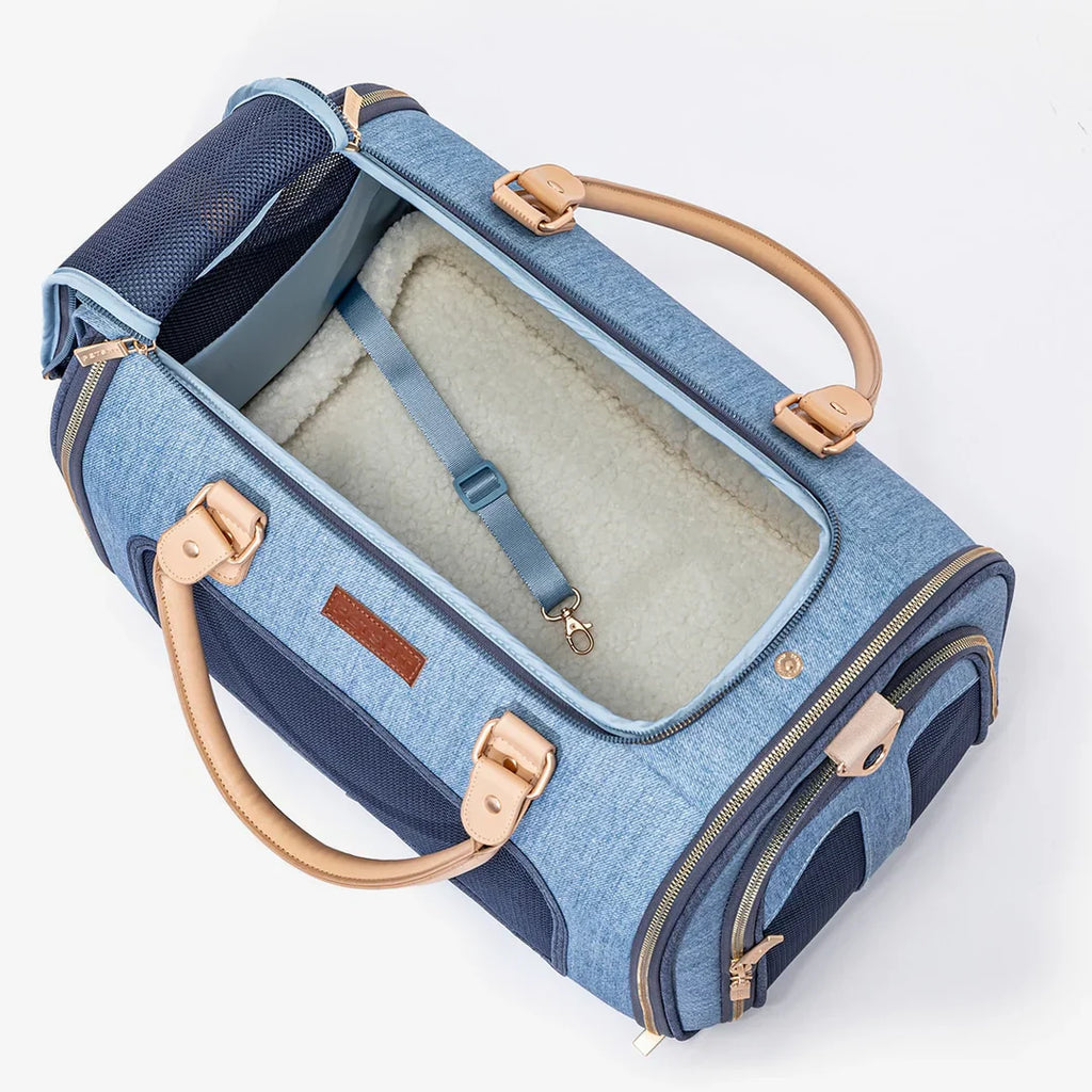 Petsfit Denim Style Airline Compliant Pet Carrier