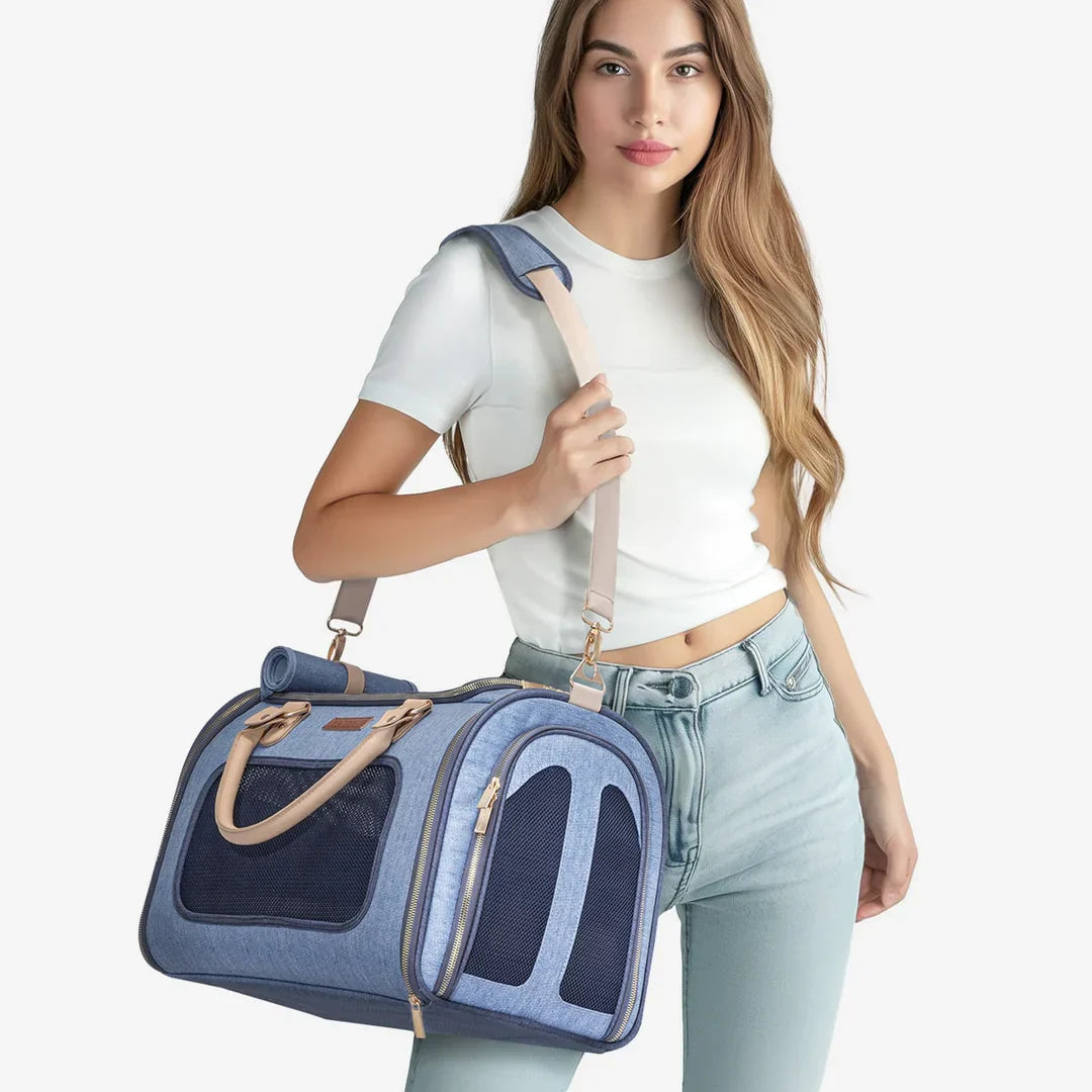 Petsfit Denim Style Airline Compliant Pet Carrier