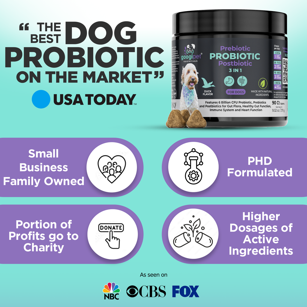 Googipet 3 in 1 Probiotic Chews for Dogs