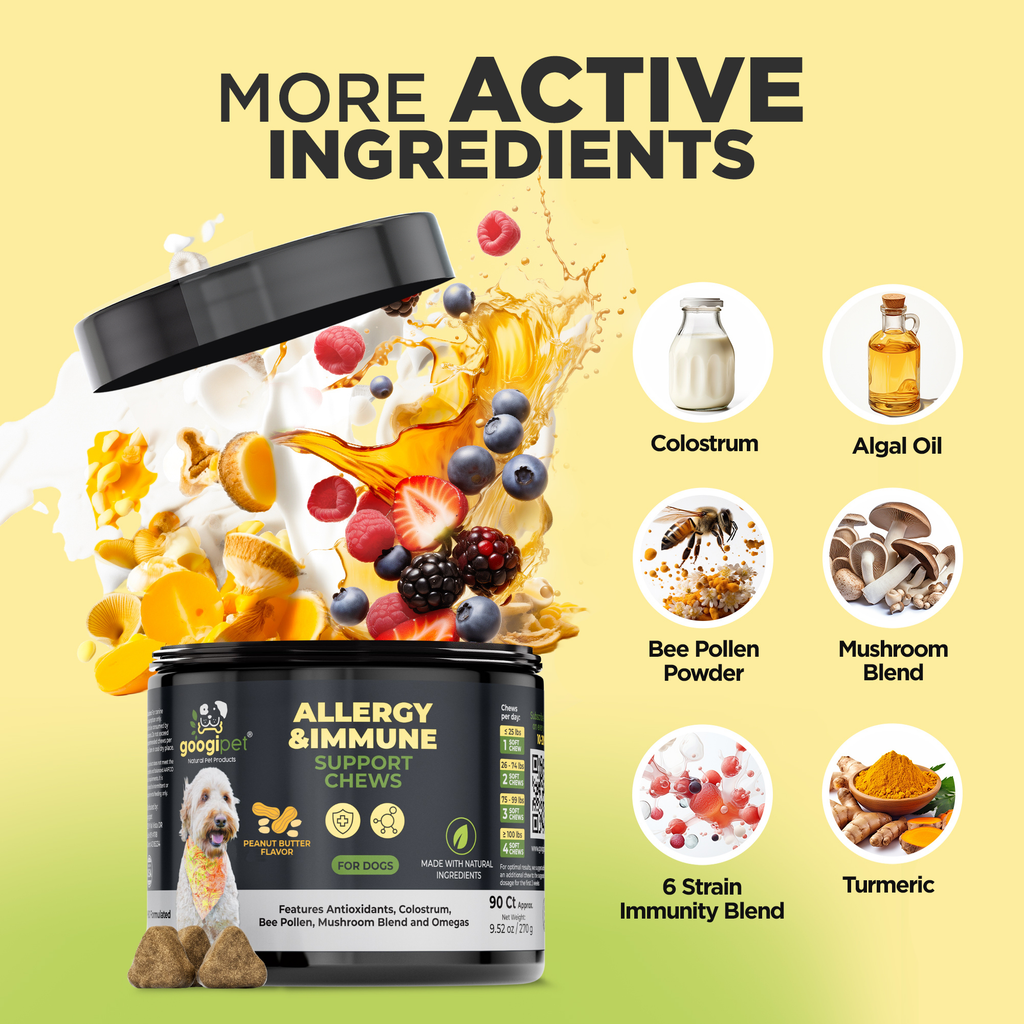 Googipet Allergy & Immune Support Chews for Dogs (Peanut Butter Flavor)