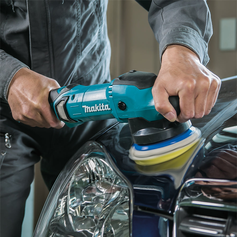 Makita 5" Dual Action Random Orbit Polisher Kit - 110V (includes bag and 3 pads)