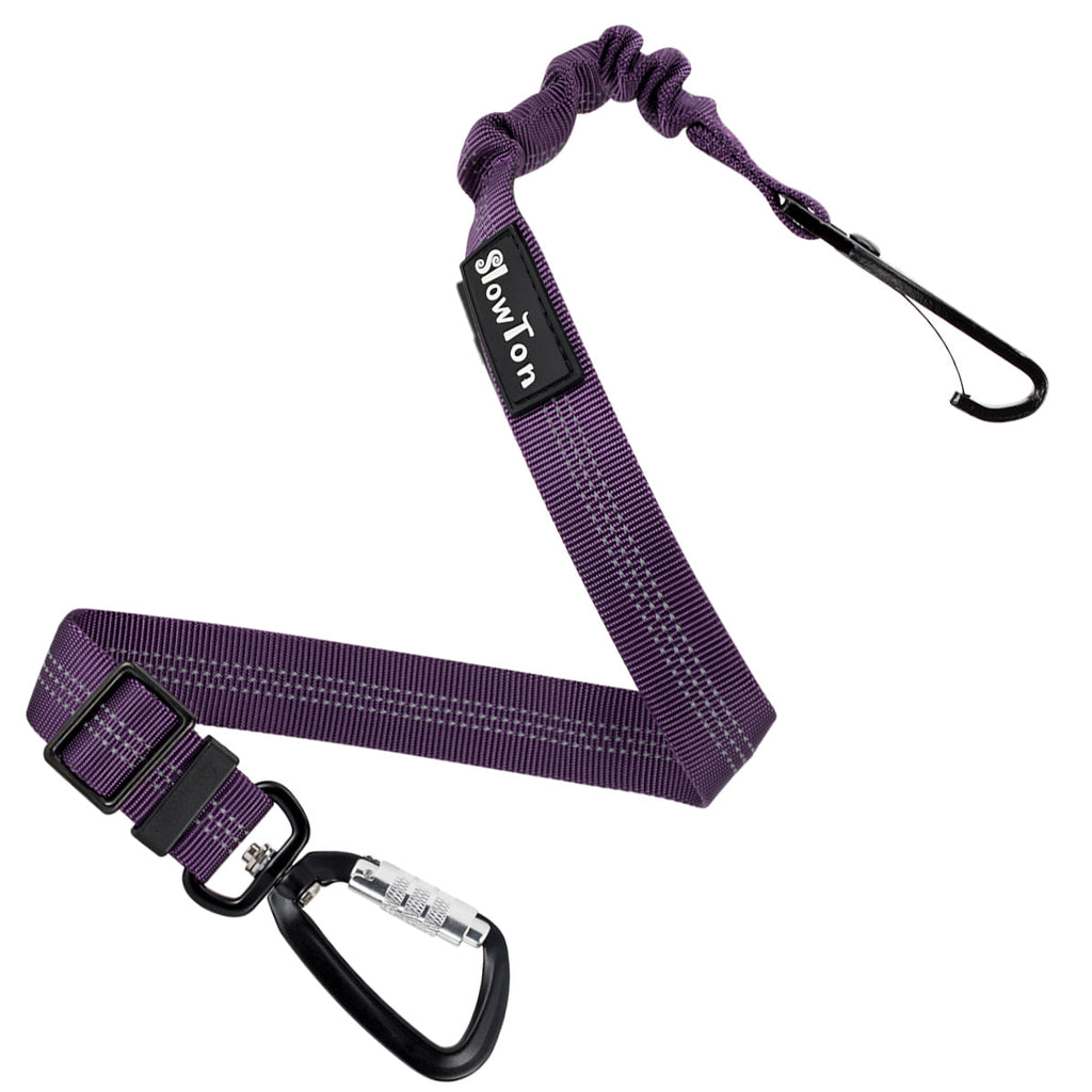 Dog Car Safety Latch Bar Seat Belt - Purple