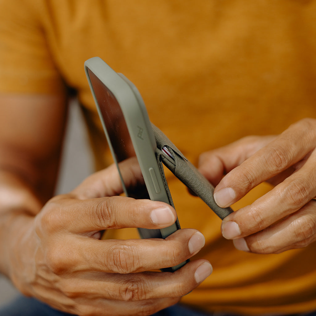 Mobile Wallet | Stand Wallet | Charcoal | Fabric
