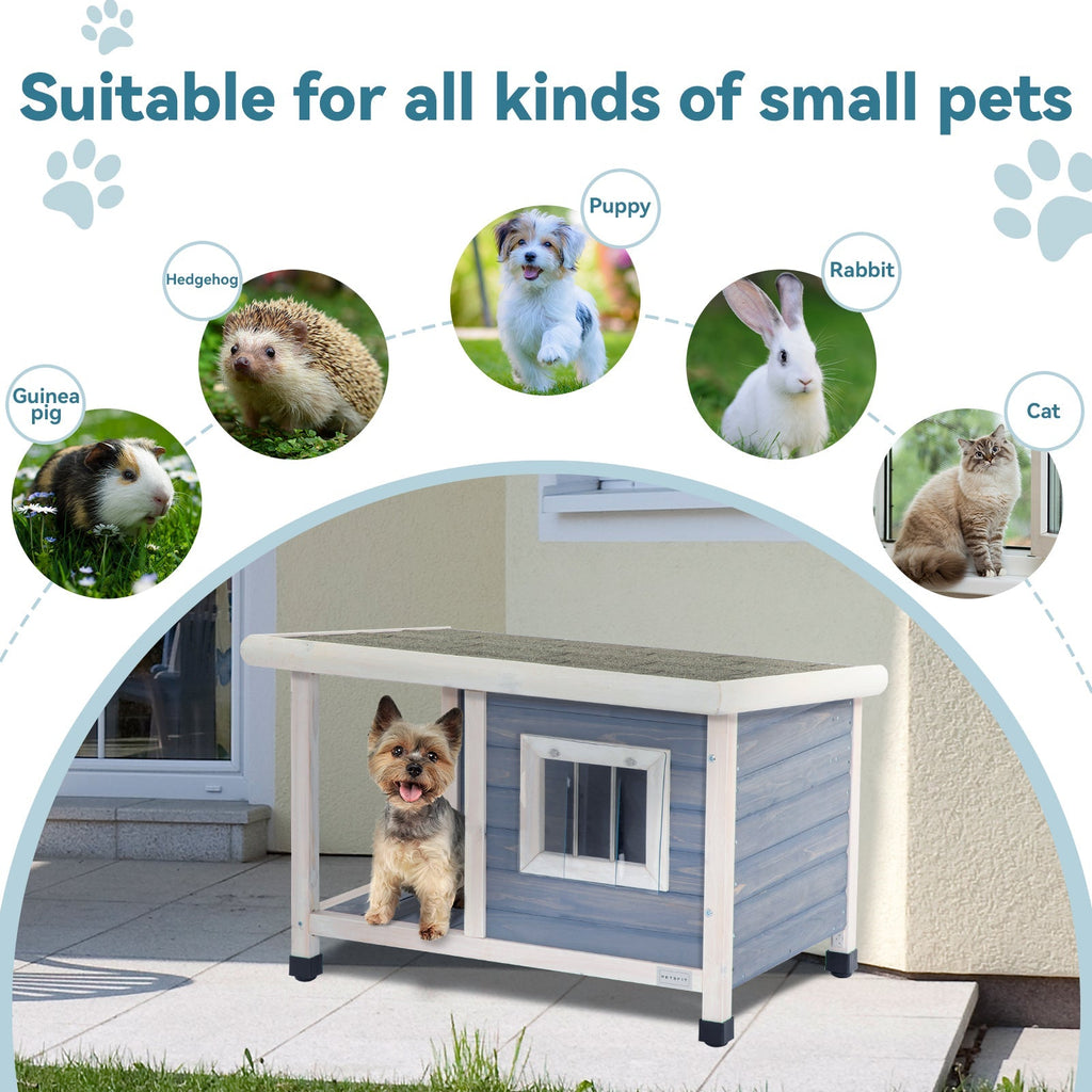 PETSFIT Outdoor  Dog House Wooden for Small Dogs