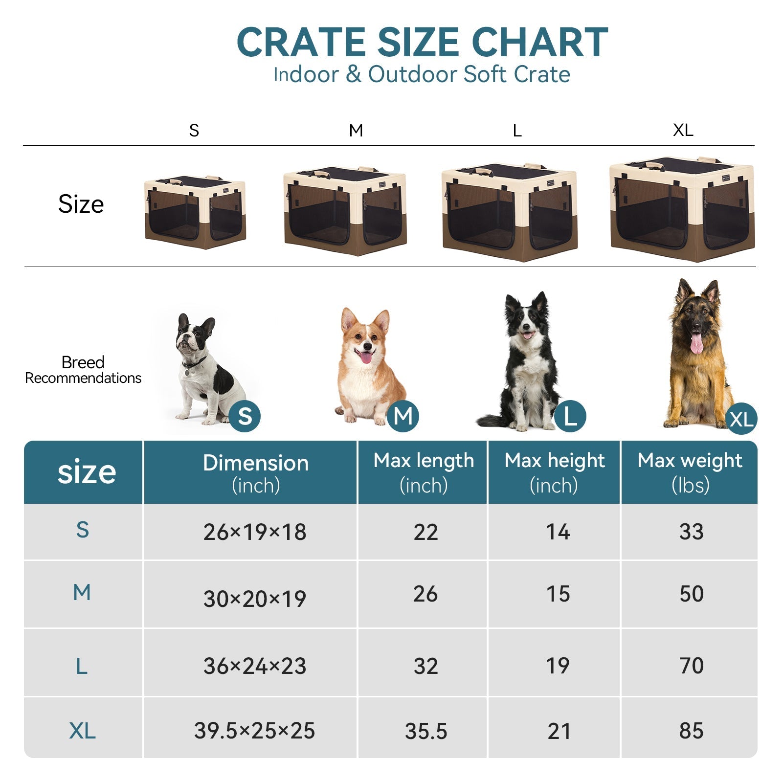 PETSFIT Travel Dog Crate Dog Kennel