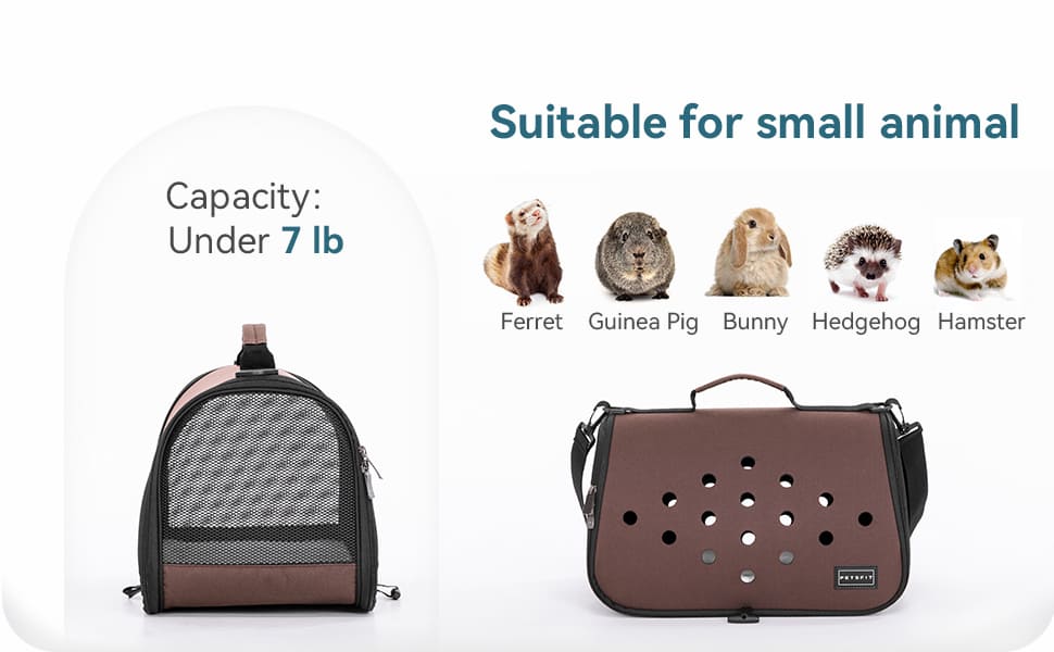 PETSFIT Bunny Babbit Carrier For Small Animals Chinchilla