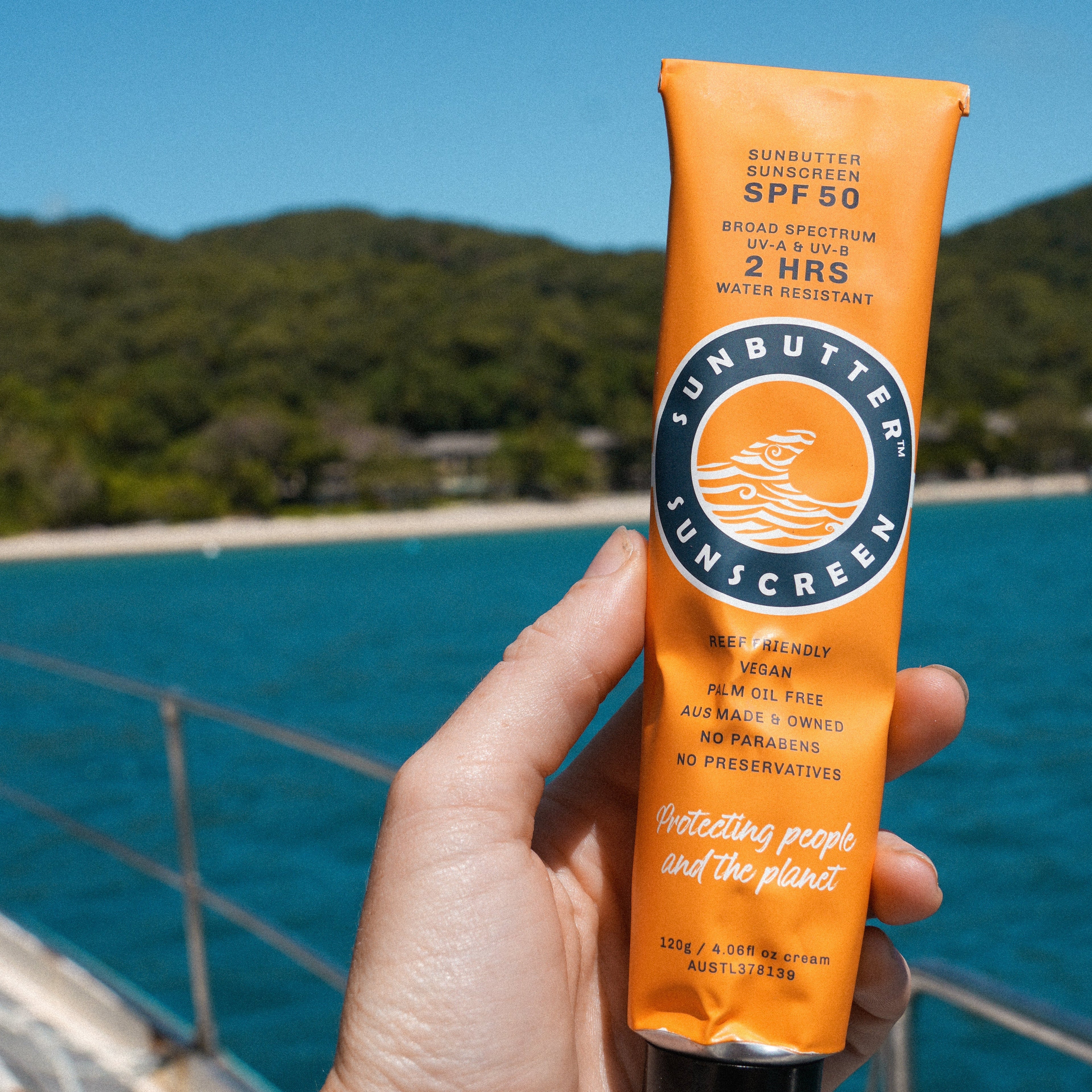 Sunbutter SPF50 Reef Safe Sunscreen - Tube 120g