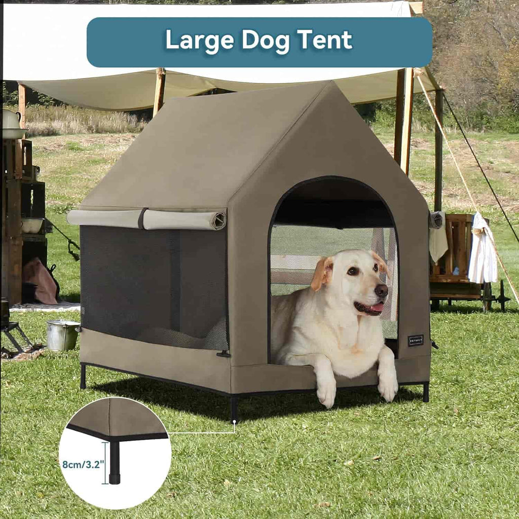 PETSFIT Modern Dog House 36 Inch Portable Large Dog House Featuring Elevated Dog Bed