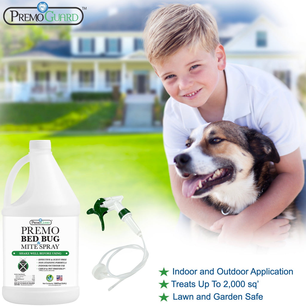 Bed Bug & Mite Killer Spray 128 oz | Natural & Non-Toxic | Premo Guard