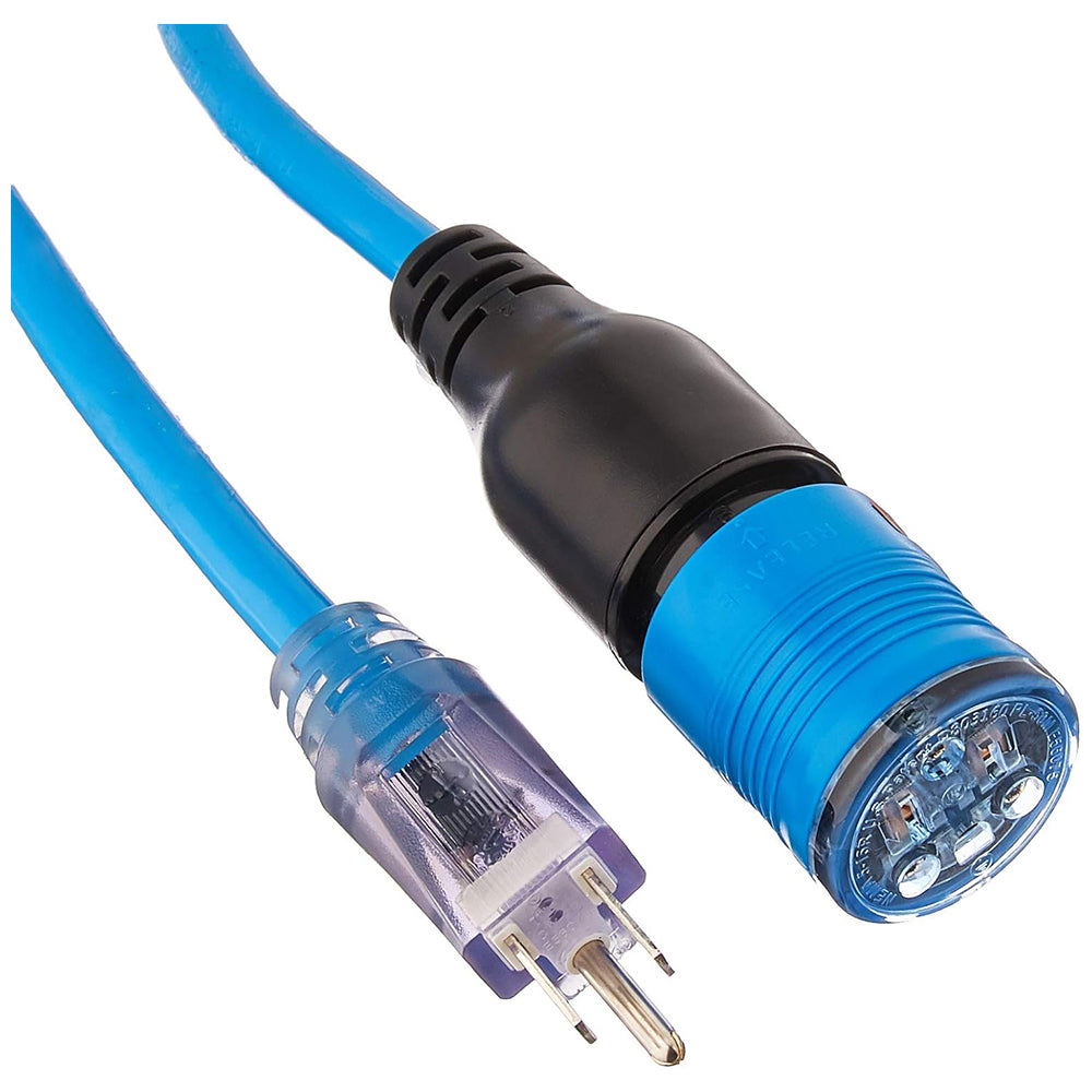 Pro Lock 12/3 SJTW Lighted Extension Cord with CGM - 50 ft., Blue