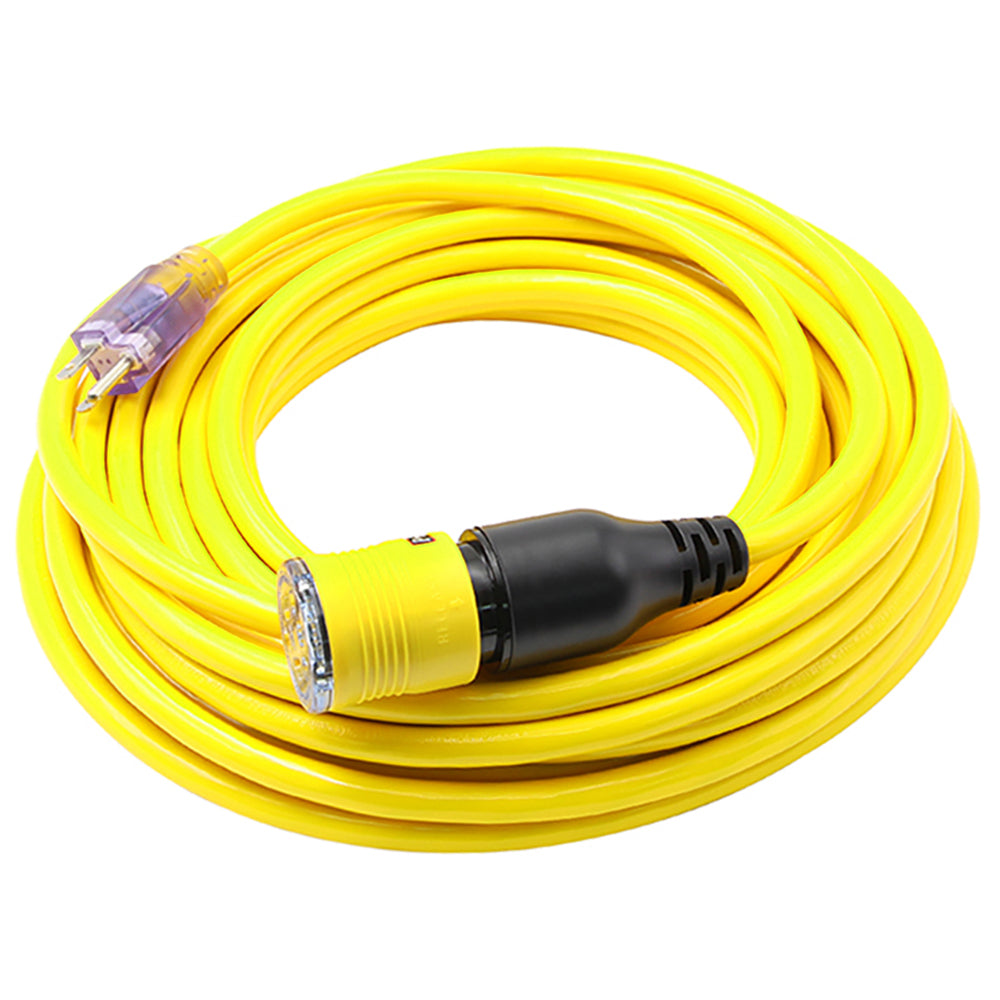 Pro Lock 12/3 SJTW Lighted Extension Cord with CGM - 50 ft., Yellow