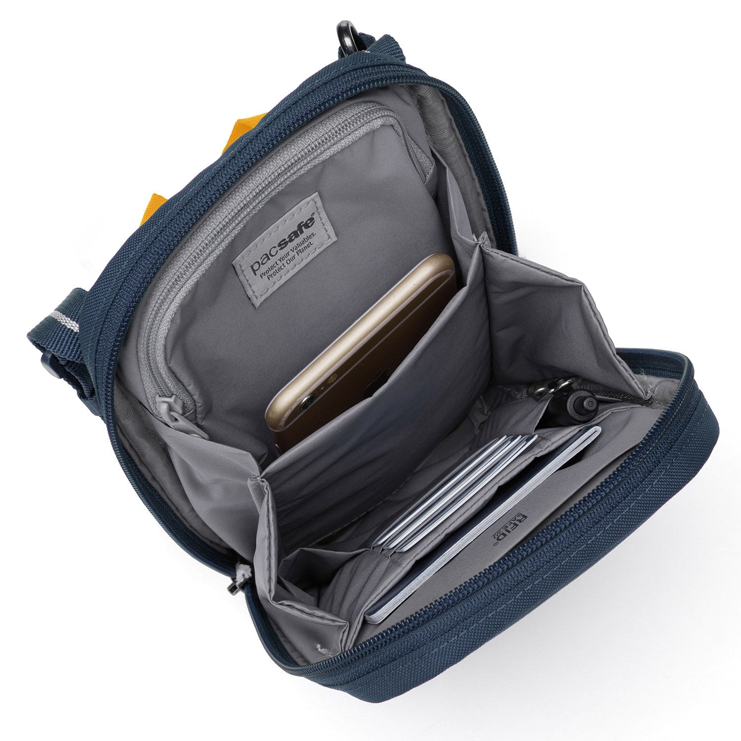 RFIDsafe® 袖珍RFID 屏蔽斜孭袋