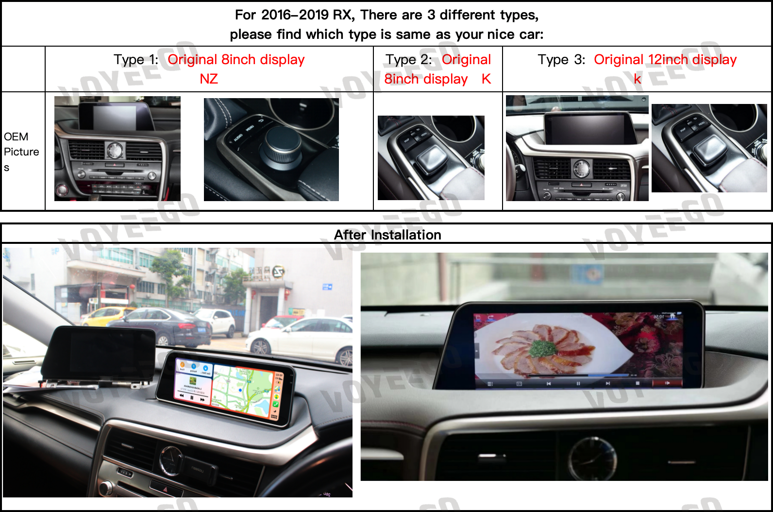 12.3" RX 2016-2019 RHD Lexus Android Screen | Wireless Carplay | 8+64GB
