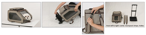 Petote Rio Wheeled Traveler Backpack - Made in the USA - Please Note Shipping in Description