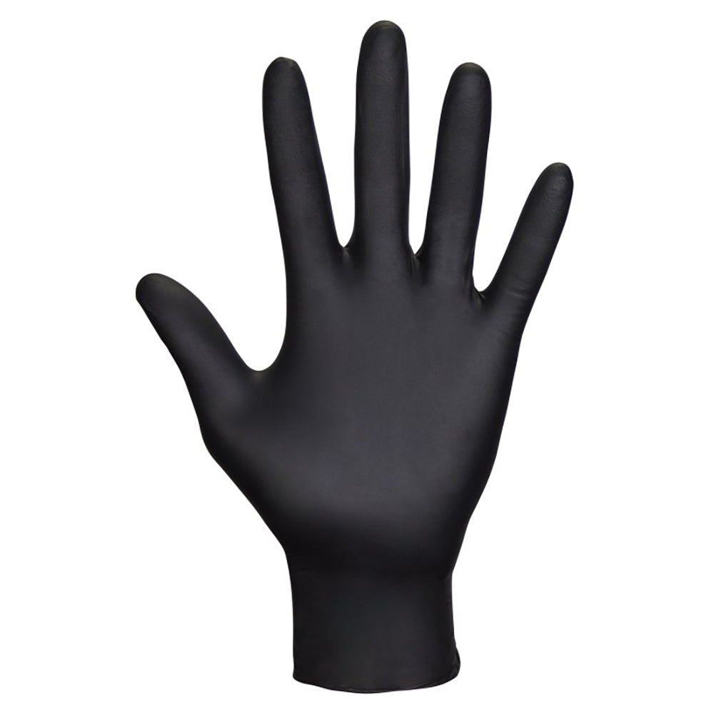 SAS Raven Powder Free Nitrile Gloves, 7 Mil, Black - Medium (box of 50)