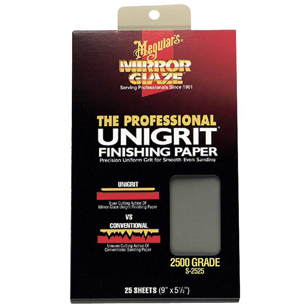 Meguiar's Unigrit Sanding Sheets, S2525 - 2500 grit (25 sheets)