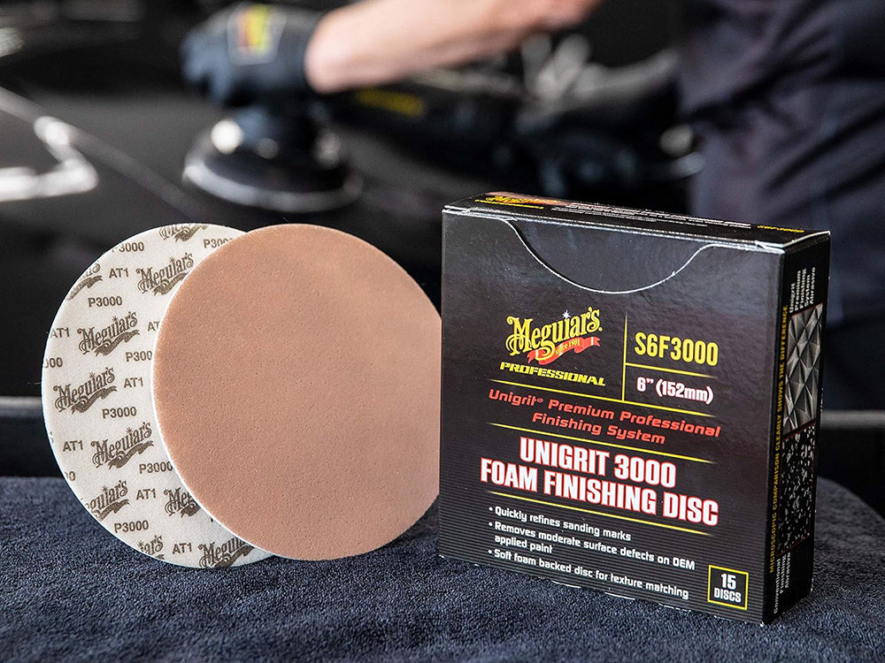 Meguiar's Unigrit Foam Sanding Discs, S6F3000 - 6", 3000 grit (box of 15)