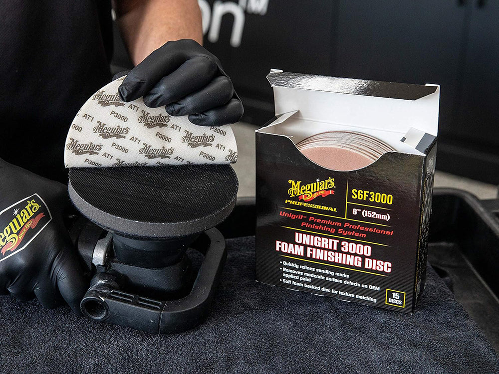 Meguiar's Unigrit Foam Sanding Discs, S6F3000 - 6", 3000 grit (box of 15)