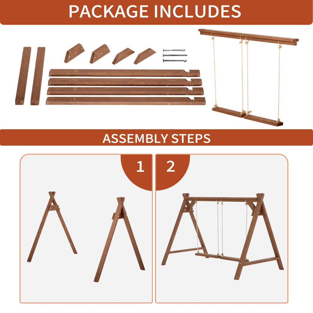 PETSFIT 2 Chicken Swings And Toys Chicken Perch for 6-8 Chickens