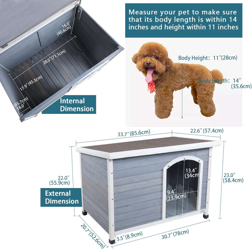 PETSFIT Outdoor Wooden Dog House